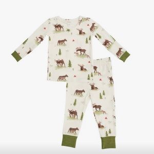 Angel Dear Boys Bamboo Pajama Set - Moose Family  SIZE 5